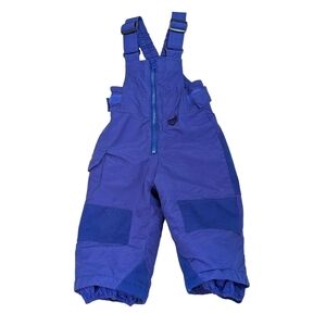 Vintage Columbia Sportswear Kids Snow Bib Overalls Size 2T Royal Blue Ski Pants